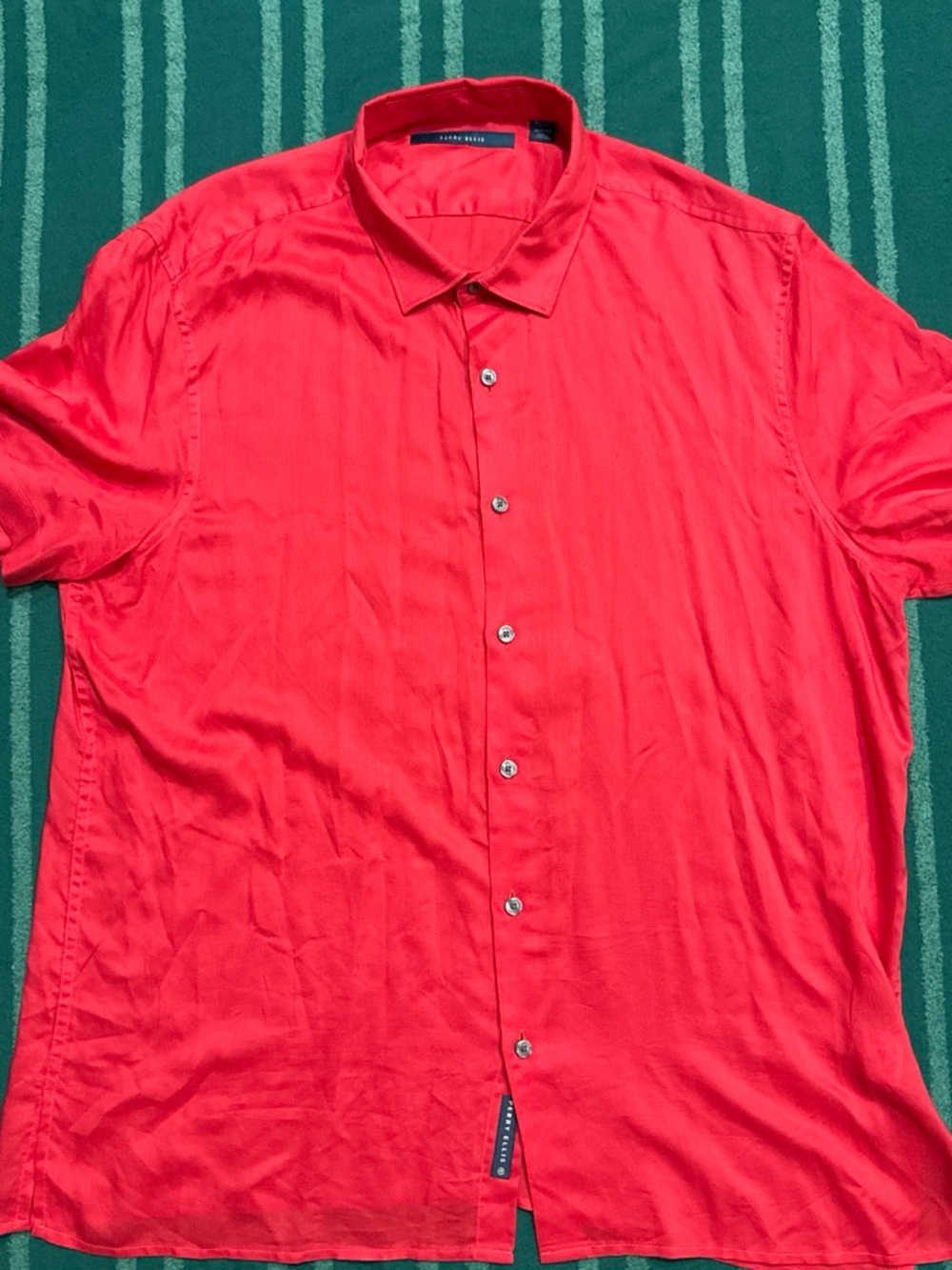 Perry Ellis Bright Red Short-Sleeve Button-Down Shirt